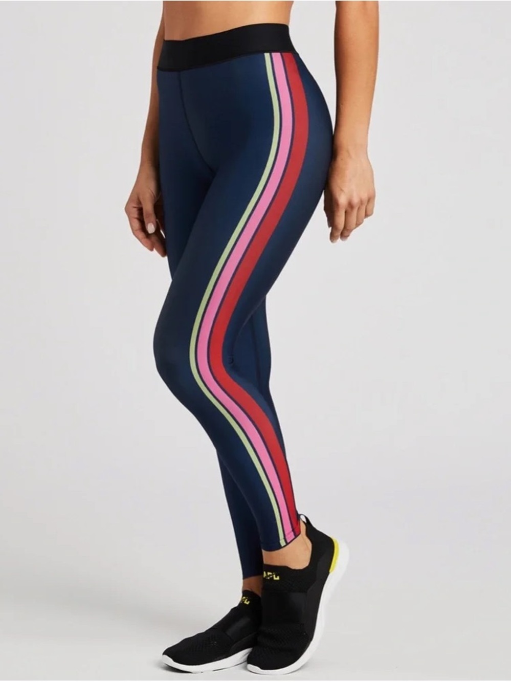 SoulCycle X Ultracor Multi Stripe Legging Navy
